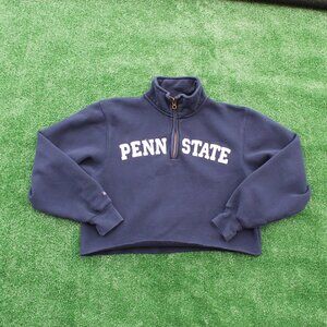 Penn State Navy Blue Quarter Zip cropped sweatshirt